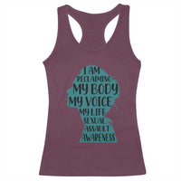Sexual Assault Awareness Racerback Tank Top Women Support Survivors