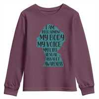 Sexual Assault Awareness Youth Sweatshirt Women Support Survivors