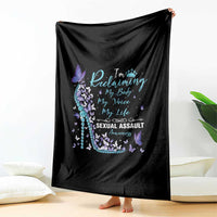 Sexual Assault Awareness Throw Blanket I Am Reclaiming My Body My Voice My Life