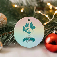 Sexual Assault Awareness Month Ceramic Ornament I Am Reclaiming My Body My Voice My Life