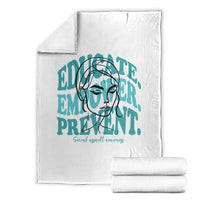 Sexual Assault Awareness Prevention Throw Blanket Educate Empower Prevent Women's Right