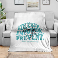 Sexual Assault Awareness Prevention Throw Blanket Educate Empower Prevent Women's Right
