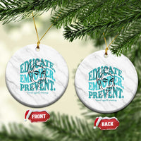 Sexual Assault Awareness Prevention Ceramic Ornament Educate Empower Prevent Women's Right