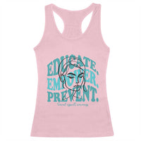 Sexual Assault Awareness Prevention Racerback Tank Top Educate Empower Prevent Women's Right