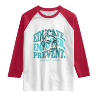 Sexual Assault Awareness Prevention Raglan Shirt Educate Empower Prevent Women's Right