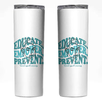 Sexual Assault Awareness Prevention Skinny Tumbler Educate Empower Prevent Women's Right