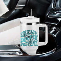 Sexual Assault Awareness Prevention Tumbler With Handle Educate Empower Prevent Women's Right