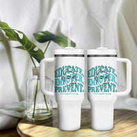 Sexual Assault Awareness Prevention Tumbler With Handle Educate Empower Prevent Women's Right
