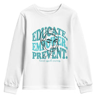 Sexual Assault Awareness Prevention Youth Sweatshirt Educate Empower Prevent Women's Right