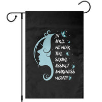 Sexual Assault Awareness Month Garden Flag In April We Wear Teal Ribbon