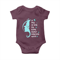 Sexual Assault Awareness Month Baby Onesie In April We Wear Teal Ribbon