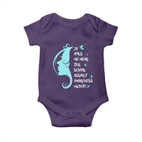 Sexual Assault Awareness Month Baby Onesie In April We Wear Teal Ribbon