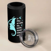 Sexual Assault Awareness Month 4 in 1 Can Cooler Tumbler In April We Wear Teal Ribbon