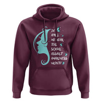 Sexual Assault Awareness Month Hoodie In April We Wear Teal Ribbon