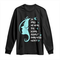 Sexual Assault Awareness Month Long Sleeve Shirt In April We Wear Teal Ribbon