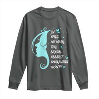 Sexual Assault Awareness Month Long Sleeve Shirt In April We Wear Teal Ribbon
