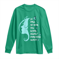 Sexual Assault Awareness Month Long Sleeve Shirt In April We Wear Teal Ribbon