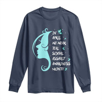 Sexual Assault Awareness Month Long Sleeve Shirt In April We Wear Teal Ribbon