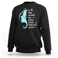 Sexual Assault Awareness Month Sweatshirt In April We Wear Teal Ribbon