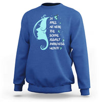 Sexual Assault Awareness Month Sweatshirt In April We Wear Teal Ribbon