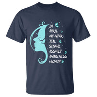 Sexual Assault Awareness Month T Shirt In April We Wear Teal Ribbon
