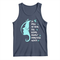 Sexual Assault Awareness Month Tank Top In April We Wear Teal Ribbon