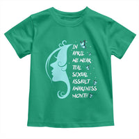Sexual Assault Awareness Month Toddler T Shirt In April We Wear Teal Ribbon