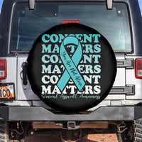 Sexual Assault Awareness Month Spare Tire Cover Teal Ribbon Consent Matters You Are Not Alone