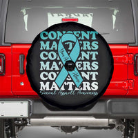 Sexual Assault Awareness Month Spare Tire Cover Teal Ribbon Consent Matters You Are Not Alone
