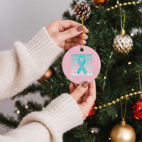 Sexual Assault Awareness Month Ceramic Ornament Teal Ribbon Consent Matters You Are Not Alone