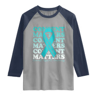 Sexual Assault Awareness Month Raglan Shirt Teal Ribbon Consent Matters You Are Not Alone