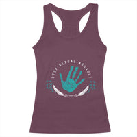 Stop Sexual Assault Awareness Survivor Racerback Tank Top