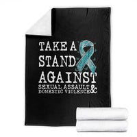 Sexual Assault Awareness Month Throw Blanket Stand Against Sexual Assault & Domestic Violence