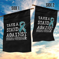 Sexual Assault Awareness Month Garden Flag Stand Against Sexual Assault & Domestic Violence
