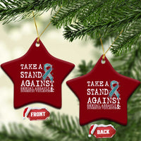 Sexual Assault Awareness Month Ceramic Ornament Stand Against Sexual Assault & Domestic Violence