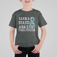 Sexual Assault Awareness Month T Shirt For Kid Stand Against Sexual Assault & Domestic Violence