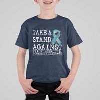 Sexual Assault Awareness Month T Shirt For Kid Stand Against Sexual Assault & Domestic Violence