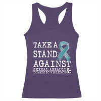 Sexual Assault Awareness Month Racerback Tank Top Stand Against Sexual Assault & Domestic Violence