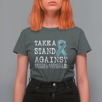 Sexual Assault Awareness Month T Shirt For Women Stand Against Sexual Assault & Domestic Violence