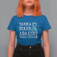 Sexual Assault Awareness Month T Shirt For Women Stand Against Sexual Assault & Domestic Violence