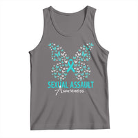Sexual Assault Awareness Butterfly Ribbon Tank Top