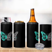 I Wear Teal For Sexual Assault Awareness 4 in 1 Can Cooler Tumbler