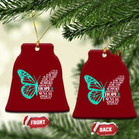 I Wear Teal For Sexual Assault Awareness Ceramic Ornament