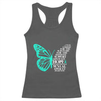 I Wear Teal For Sexual Assault Awareness Racerback Tank Top