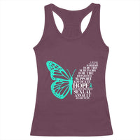 I Wear Teal For Sexual Assault Awareness Racerback Tank Top