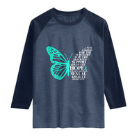 I Wear Teal For Sexual Assault Awareness Raglan Shirt