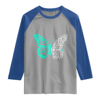 I Wear Teal For Sexual Assault Awareness Raglan Shirt