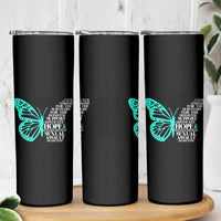 I Wear Teal For Sexual Assault Awareness Skinny Tumbler