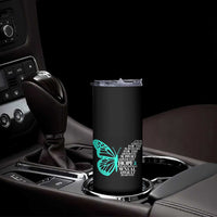 I Wear Teal For Sexual Assault Awareness Skinny Tumbler