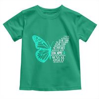 I Wear Teal For Sexual Assault Awareness Toddler T Shirt